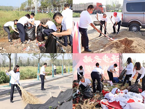 霍邱项目开展“卫生大扫除，，党员我先行”主题活动